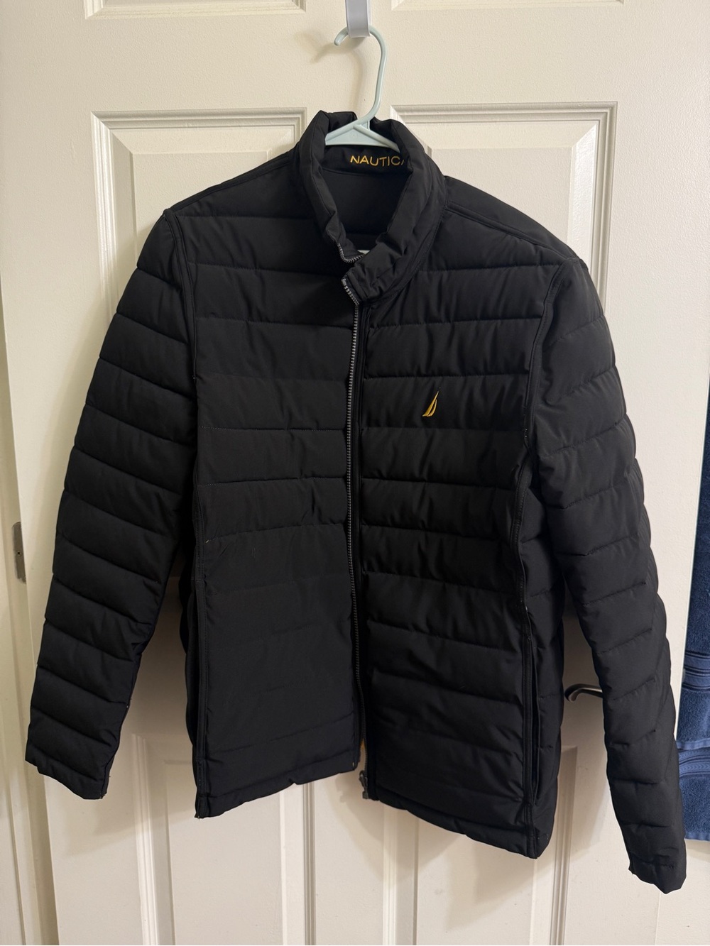 Nautica Reversible Black & Yellow Quilted Puffer Jacket